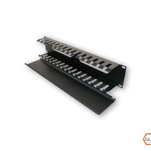 GLC GLC-ORGCR-002 ORGANIZADOR DE CABLE 2U CON TAPA PARA RACK 19″