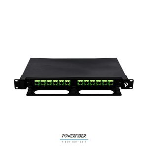 POWERFIBER FIBER-ODF-24-1 DISTRIBUIDOR DE FIBRA OPTICA 24 PUERTOS CON ADAPTADOR SC/APC CON PIGTAILS