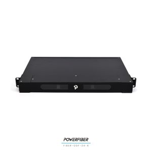 POWERFIBER FIBER-ODF-24-4 DISTRIBUIDOR DE FIBRA OPTICA 24 PUERTOS CON ADAPTADOR LC/PC CON PIGTAILS CON PROTECCION FRONTAL