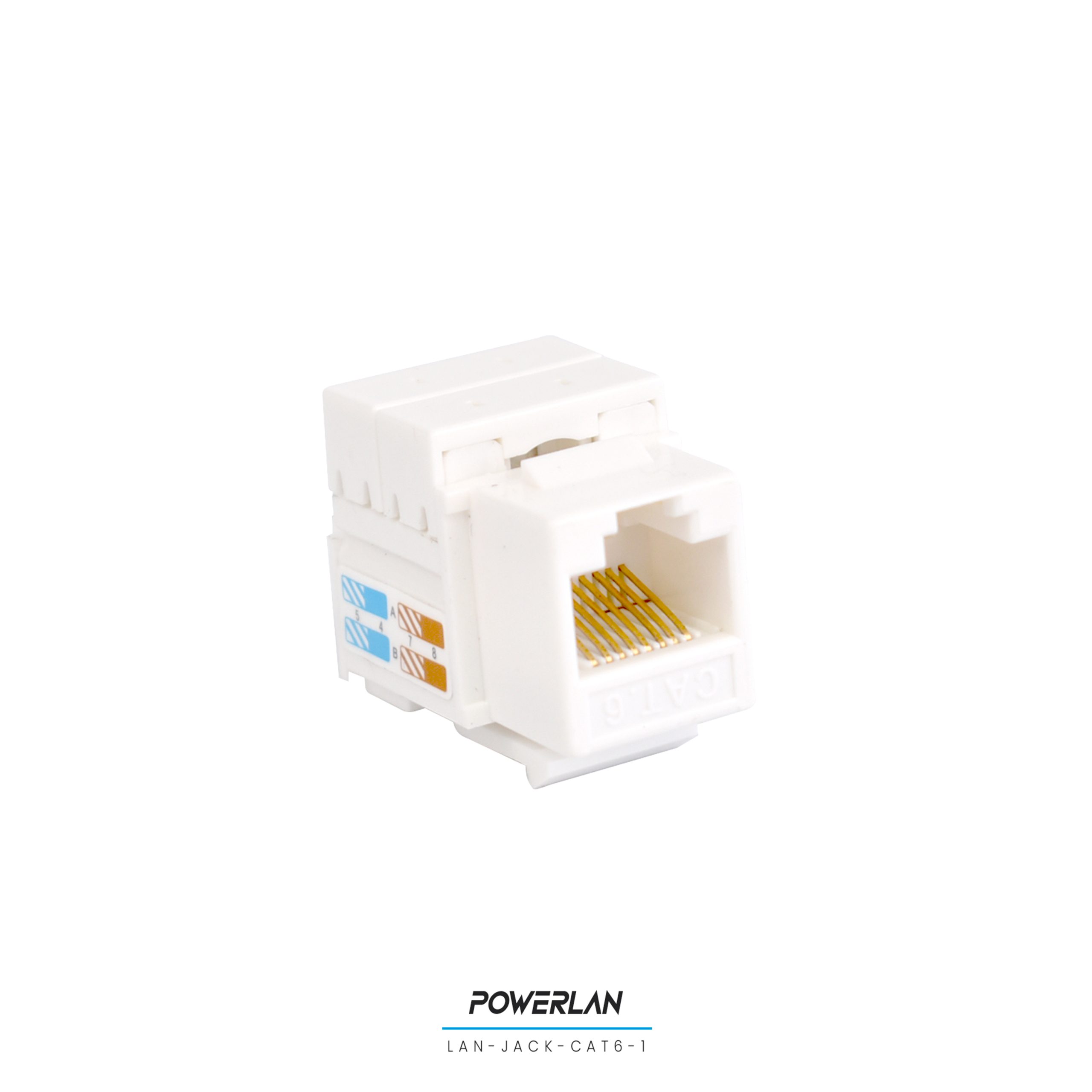 POWERLAN LAN-JACK-CAT6-1 JACK RJ45 CAT6 BLANCO – Sawerin Networks