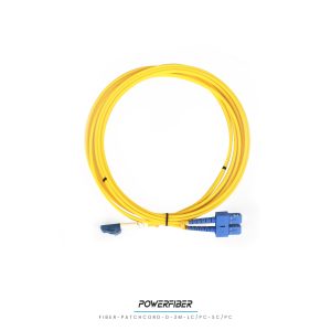 POWERFIBER FIBER-PATCH-D-3M-LC/PC-SC/PC PATCHCORD DOBLE MONOMODO 3 METROS LC/PC-SC/PC
