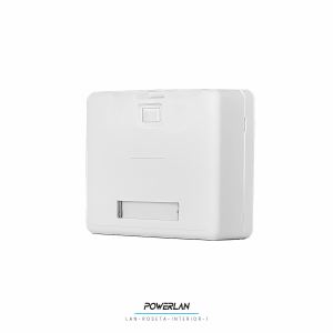 POWERFIBER LAN-ROSETA-INTERIOR-1 ROSETA INTERIOR LAN 1 PUERTO CAT5E/CAT6 RJ45 BLANCO